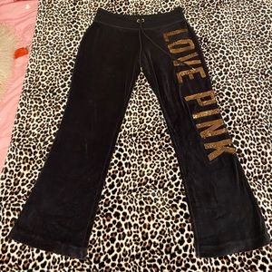 victoria secret velour sweat pants